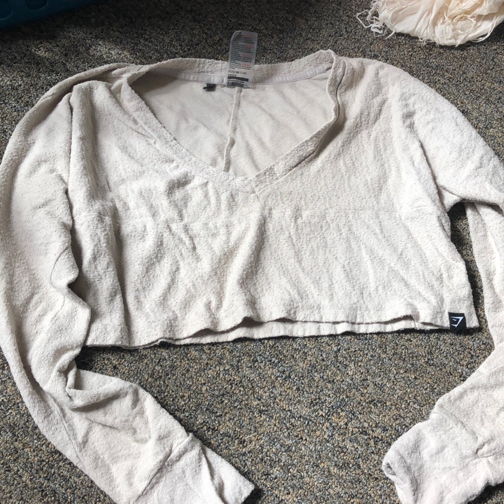 Gymshark nude towel tee long sleeve